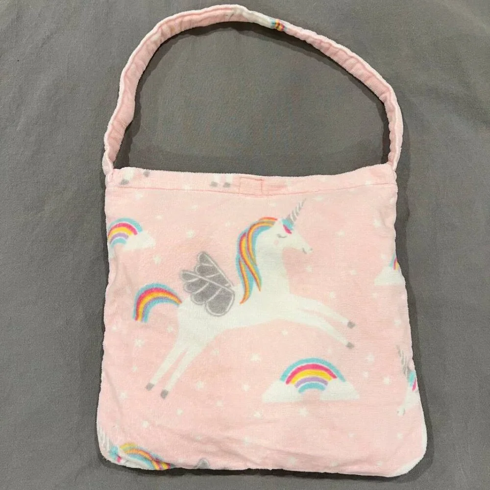 C&C California kids beach tote bag with towel inside (Cotton)🦄💗